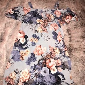 Floral Off The Shoulder Dress